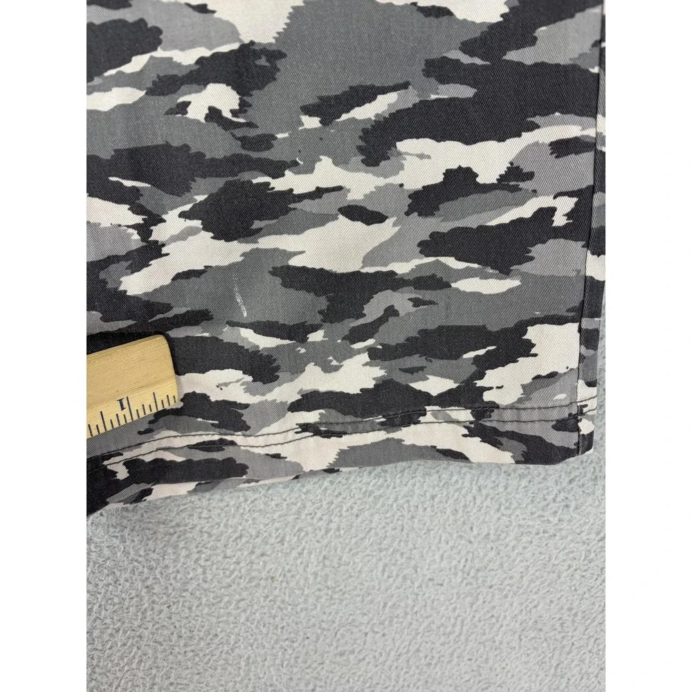 National Outfitters Shorts Mens 36 Gray Camo Canvas Chino 11 Inseam Army Casual